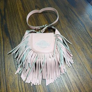 Harley-Davidson Light Pink Fringe Crossbody Bag